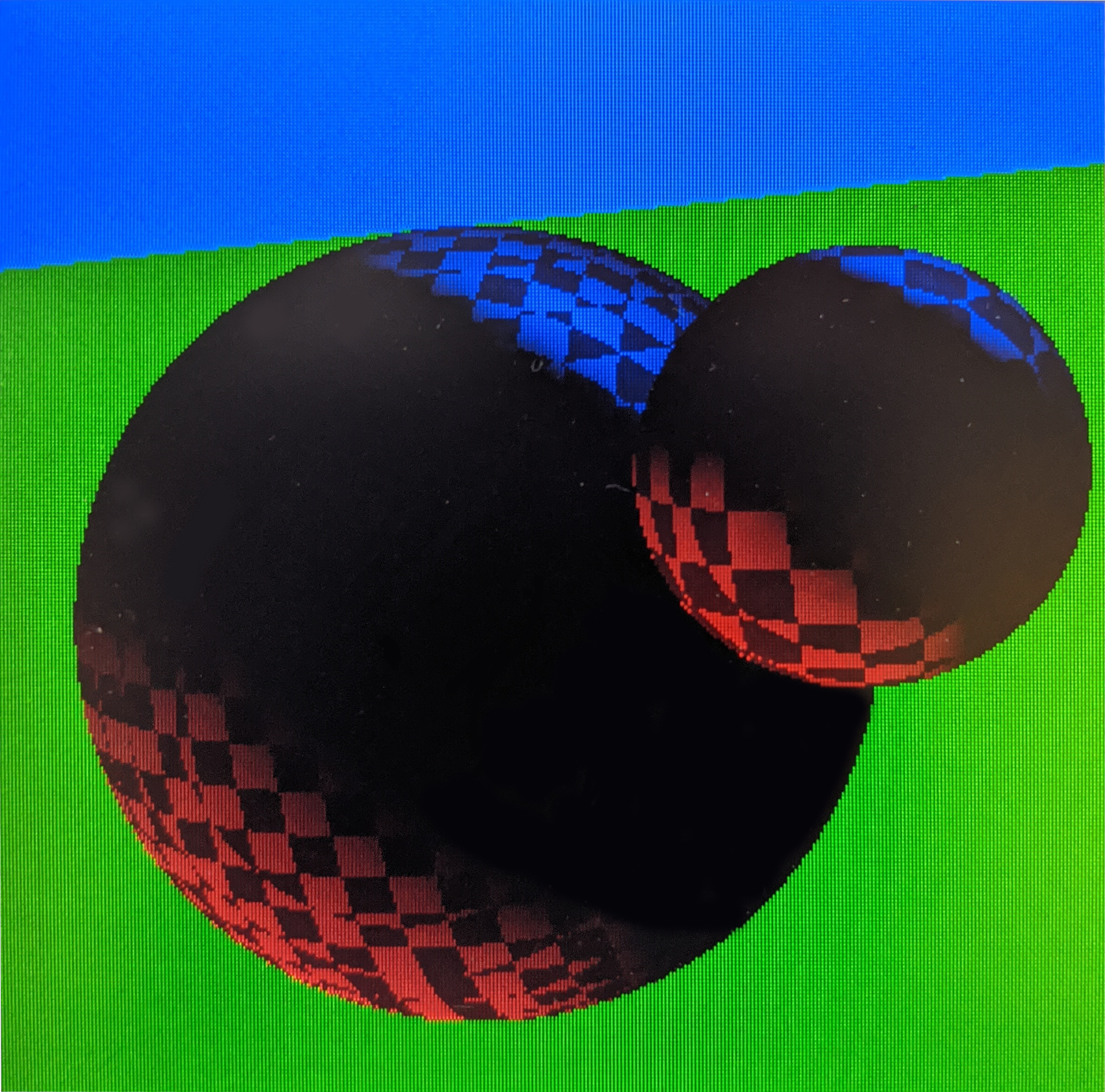 Colored point-light render